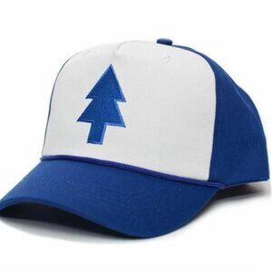Gravity Falls Cartoon Dipper Blue Pine Hat Embroidered Curved Unisex Cosplay Cap